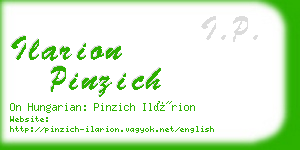 ilarion pinzich business card